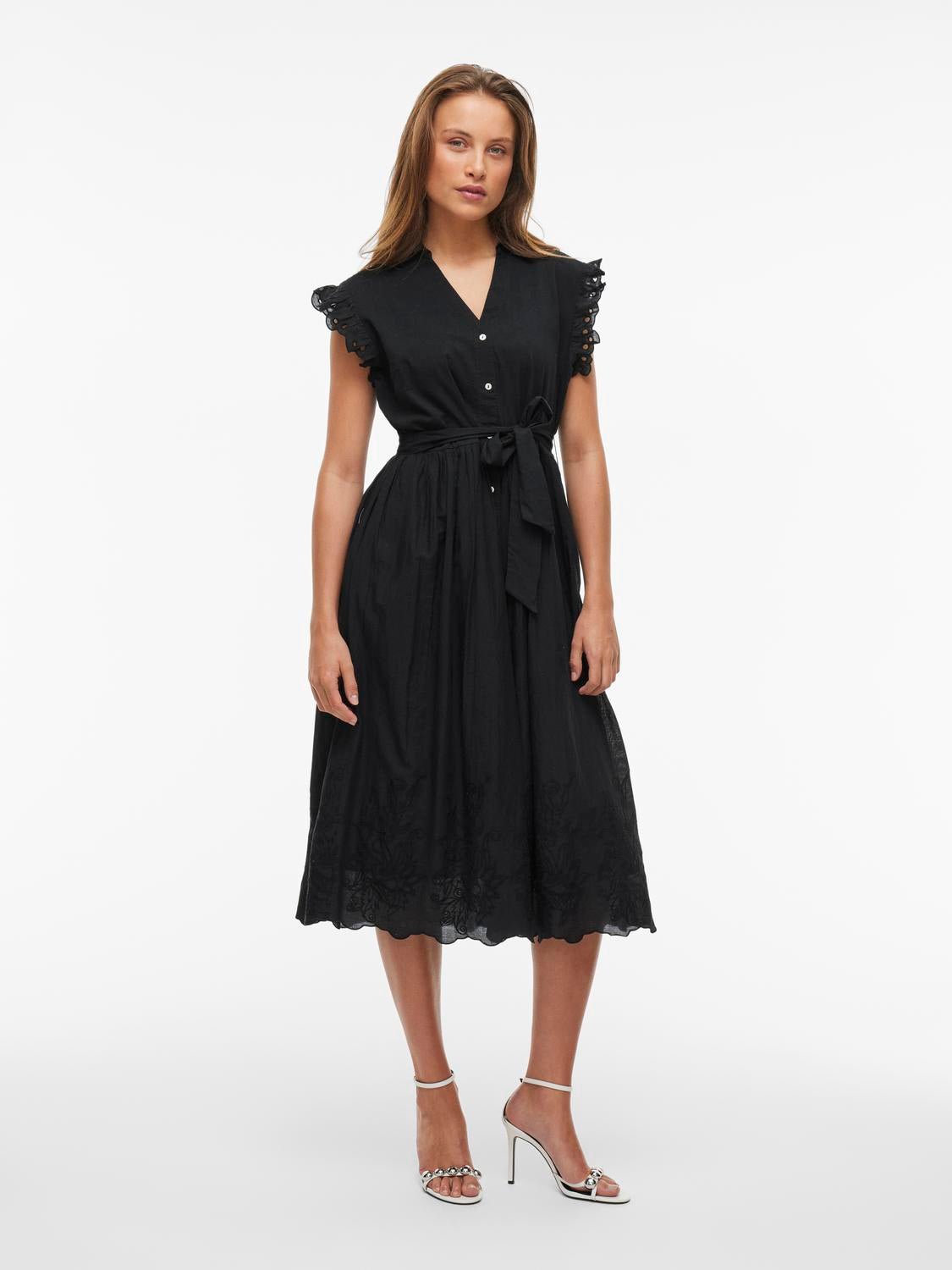 VIANGLASSI Midi Dress - Black Beauty - VERO MODA & VILA Bergvik